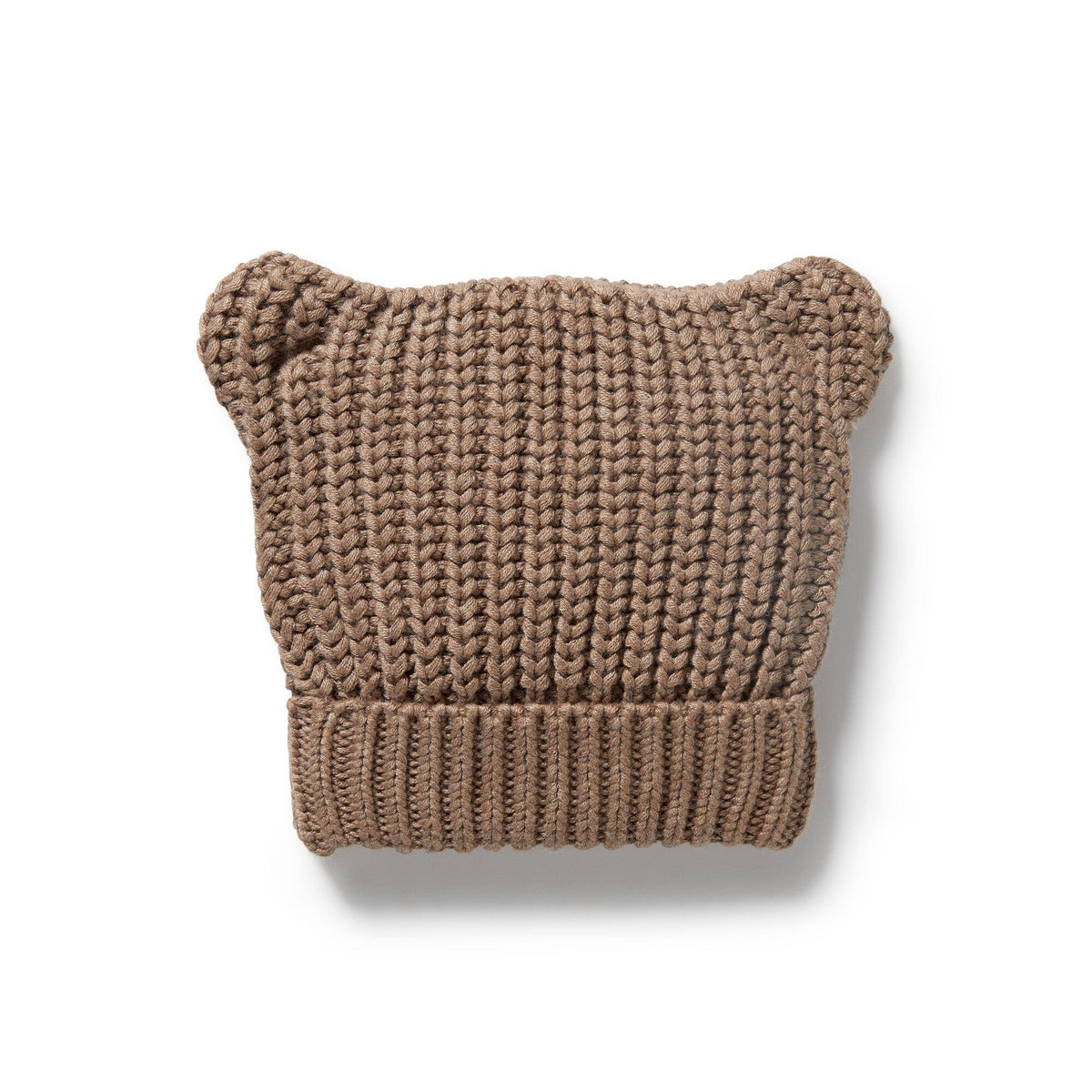 WILSON &amp; FRENCHY Organic Knitted Bear Hat - Coco Speckle Baby Hat - Zabecca Living