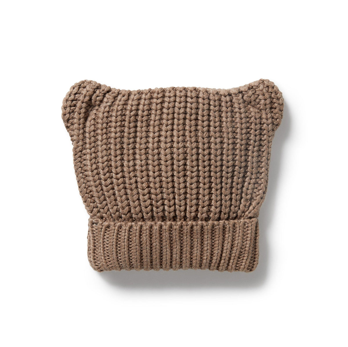 WILSON &amp; FRENCHY Organic Knitted Bear Hat - Coco Speckle Baby Hat - Zabecca Living