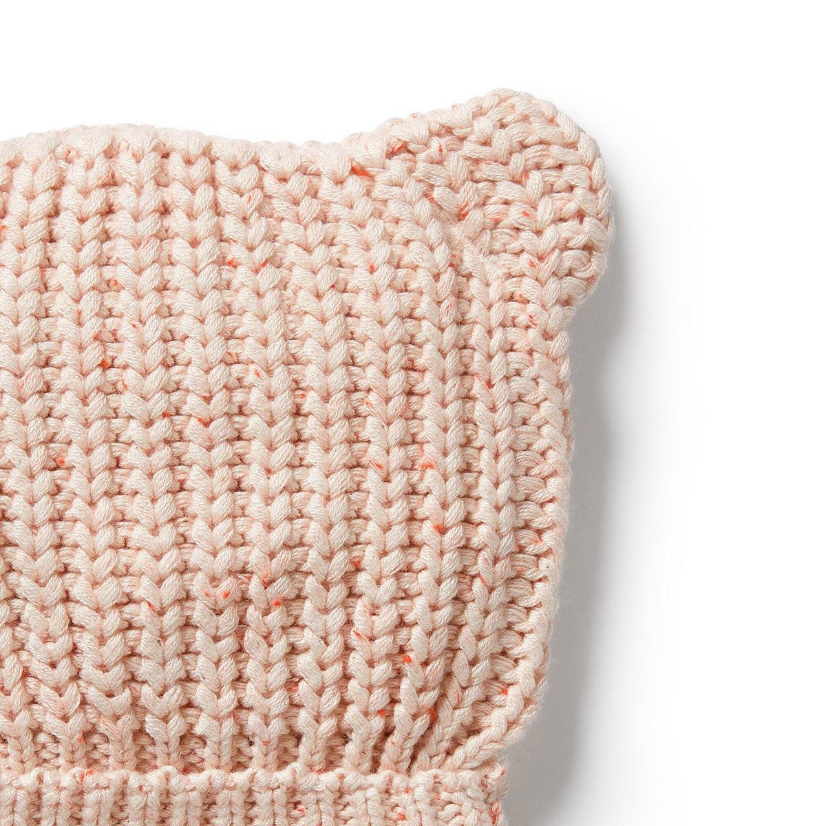 WILSON &amp; FRENCHY Organic Knitted Bear Hat - Fairy Floss Baby Hat - Zabecca Living