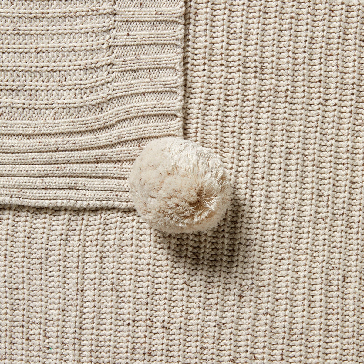 WILSON & FRENCHY Organic Knitted Blanket - Cookie and Cream BABY BLANKET - Zabecca Living