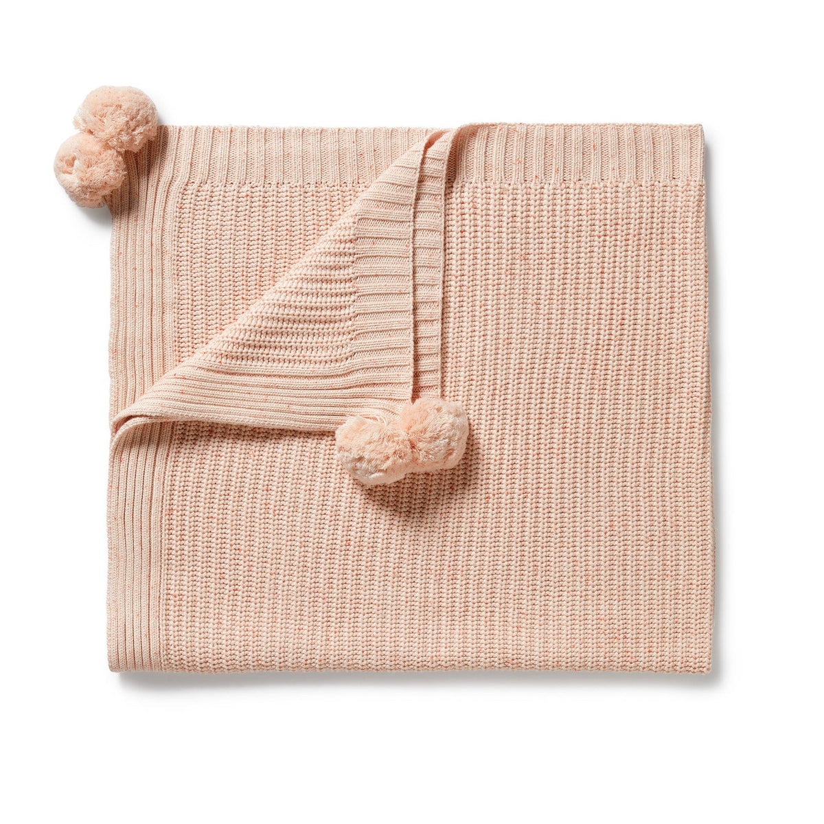 WILSON & FRENCHY Organic Knitted Blanket - Fairy Floss BABY BLANKET - Zabecca Living