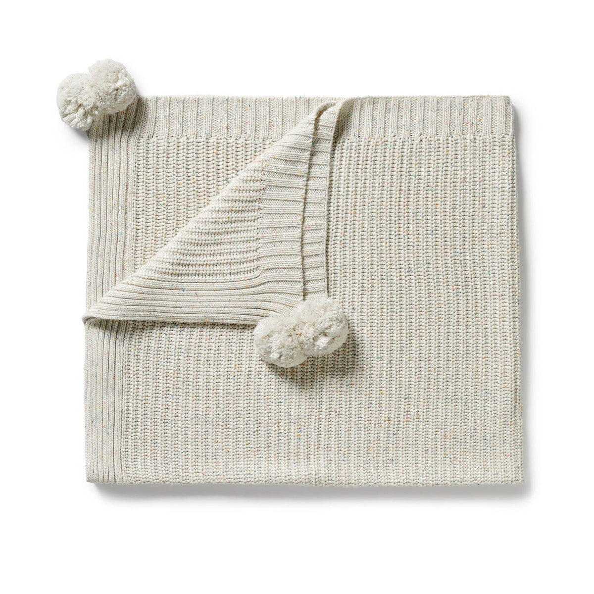 WILSON &amp; FRENCHY Organic Knitted Blanket - Hundreds and Thousands BABY BLANKET - Zabecca Living