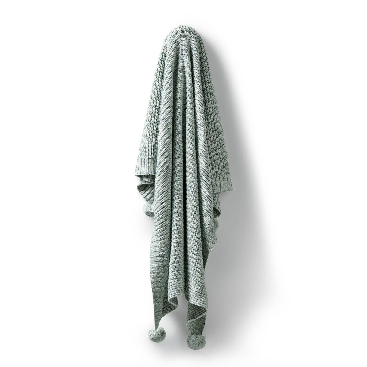 WILSON & FRENCHY Organic Knitted Blanket - Moss Speckle BABY BLANKET - Zabecca Living