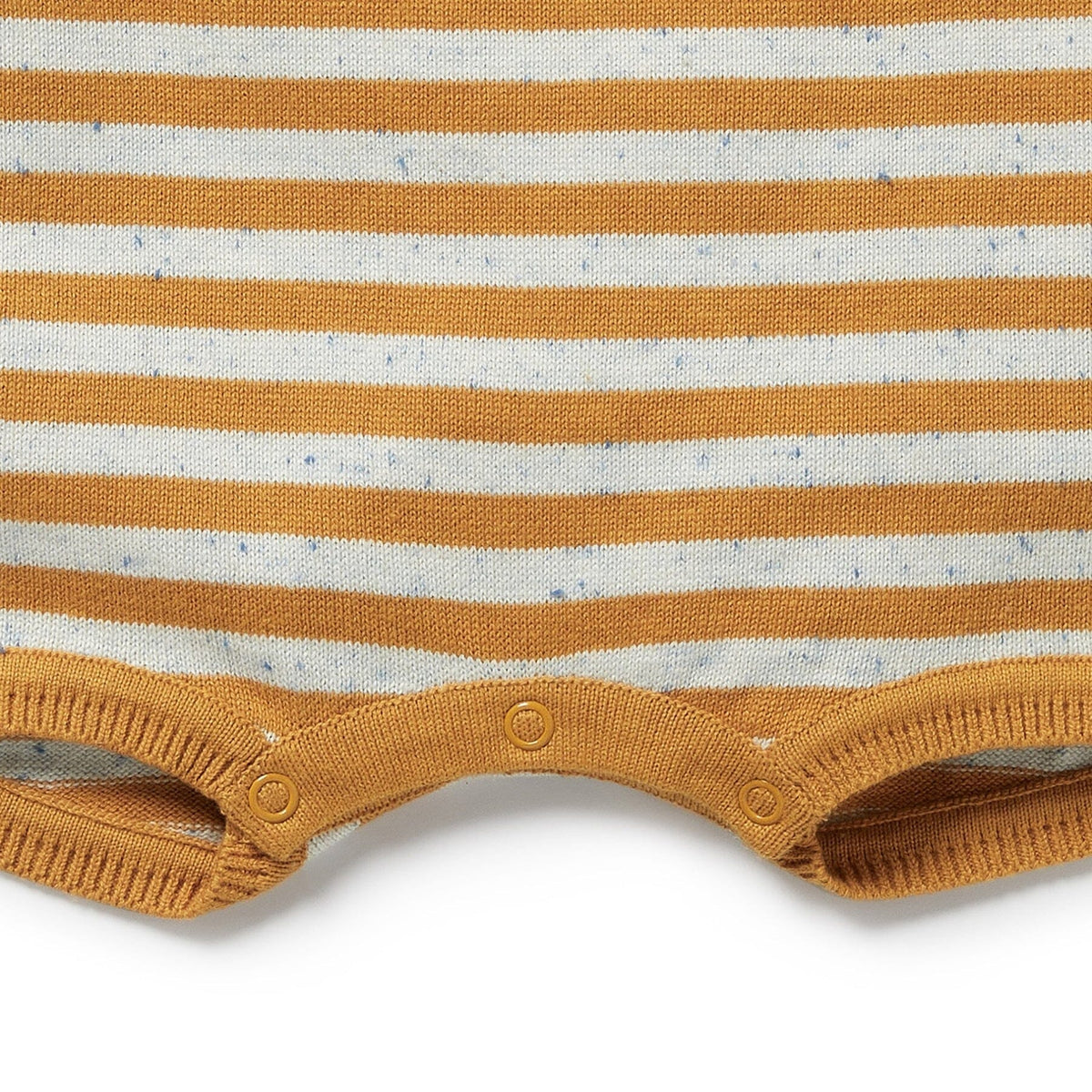 WILSON &amp; FRENCHY Organic Knitted Growsuit - Golden Wave Stripe Toddler Clothing - Zabecca Living
