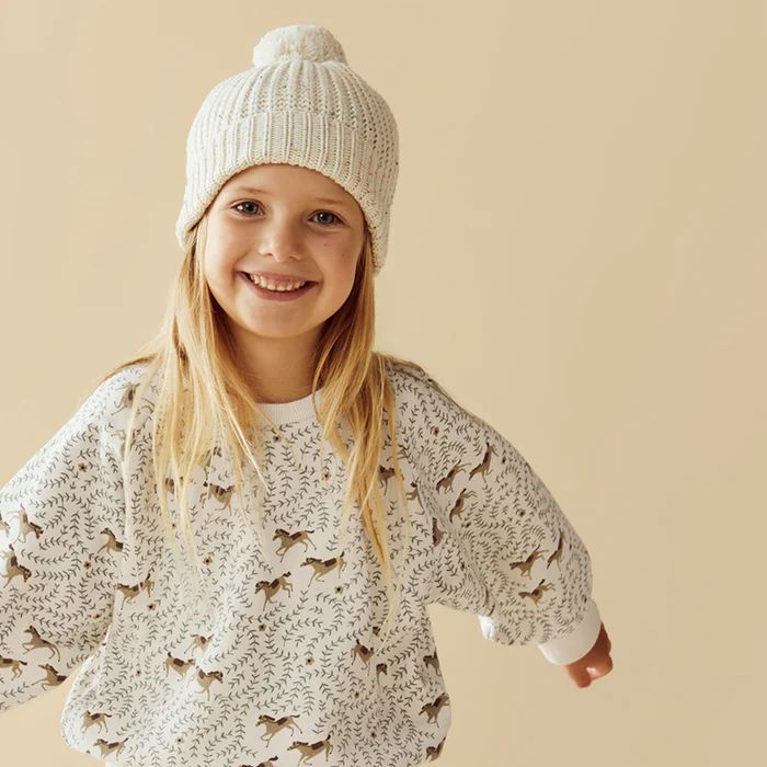 WILSON &amp; FRENCHY Organic Knitted Hat - Hundreds and Thousands KIDS HAT - Zabecca Living