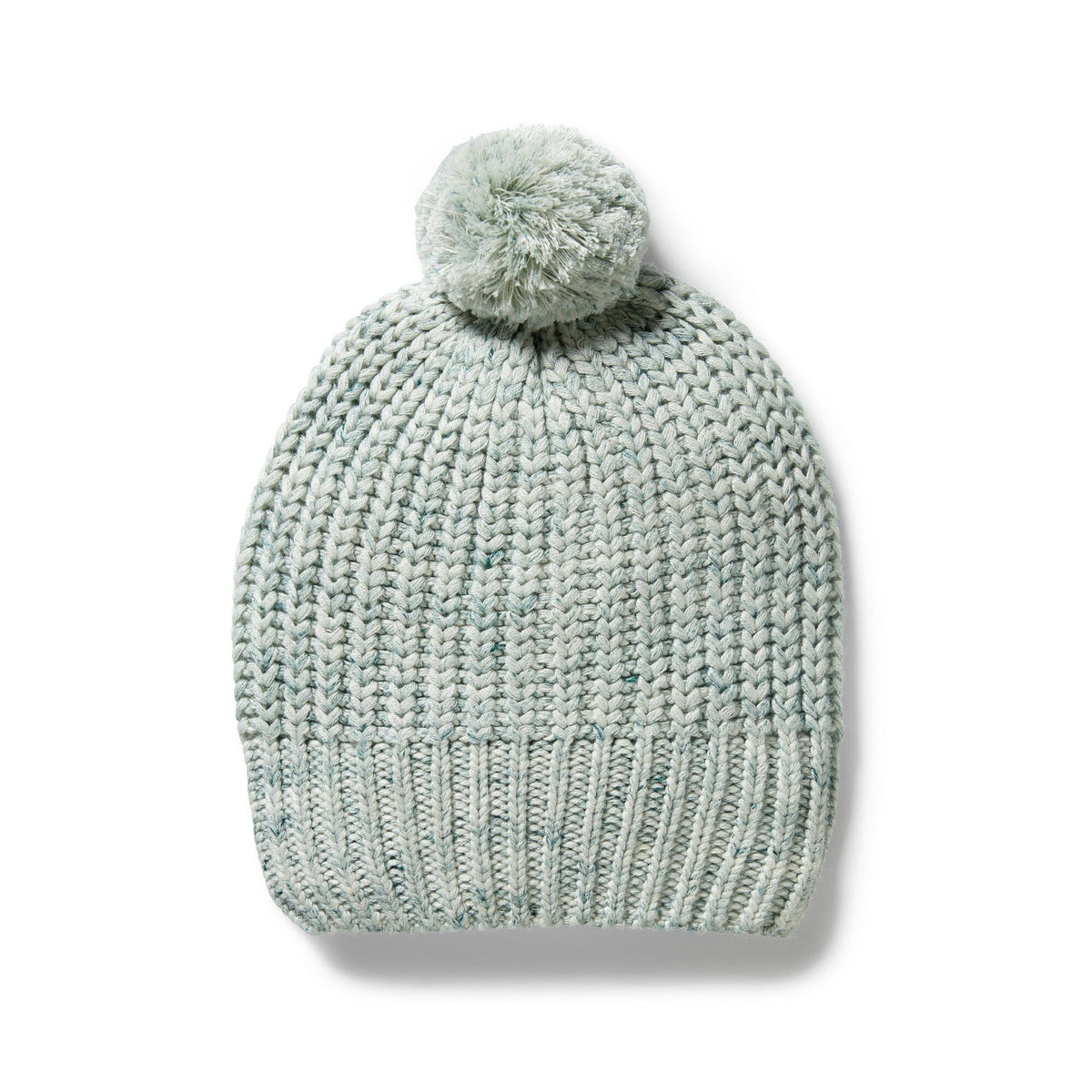 WILSON &amp; FRENCHY Organic Knitted Hat - Moss Speckle KIDS HAT - Zabecca Living