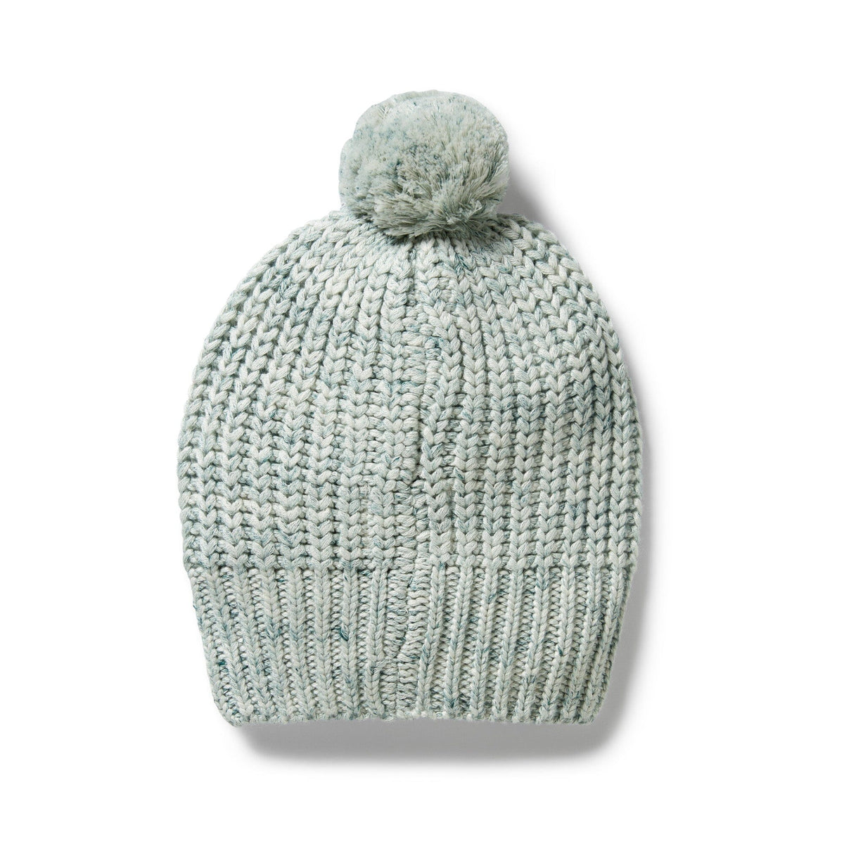 WILSON &amp; FRENCHY Organic Knitted Hat - Moss Speckle KIDS HAT - Zabecca Living