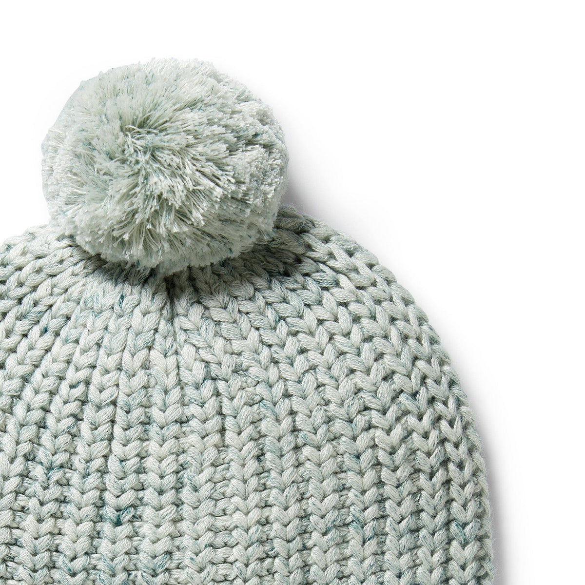 WILSON &amp; FRENCHY Organic Knitted Hat - Moss Speckle KIDS HAT - Zabecca Living