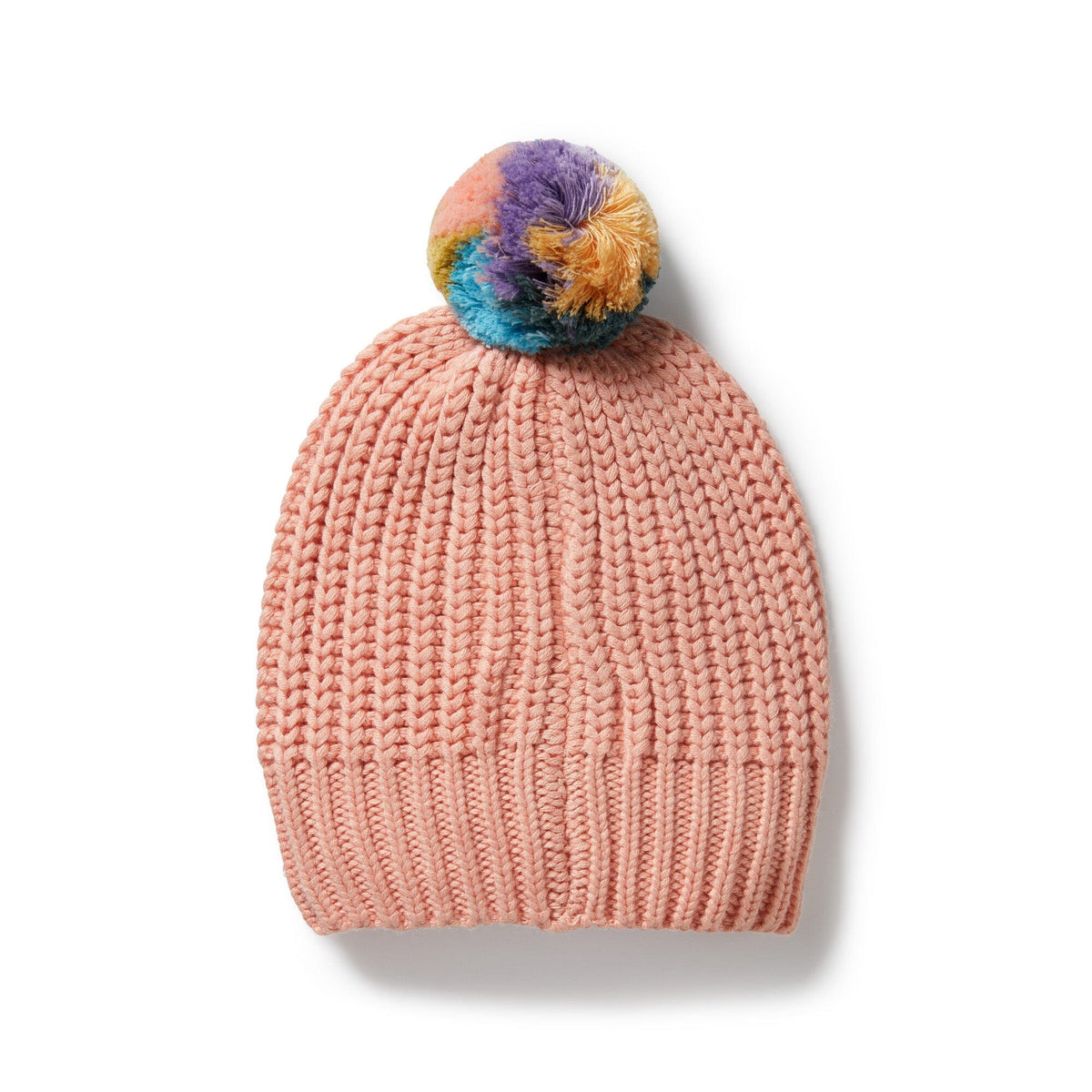 WILSON &amp; FRENCHY Organic Knitted Hat - Rainbow KIDS HAT - Zabecca Living