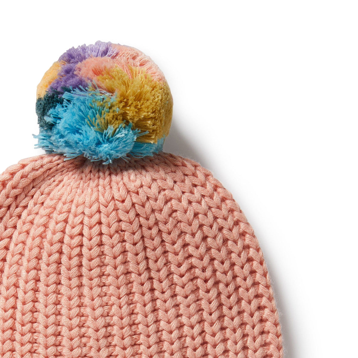 WILSON &amp; FRENCHY Organic Knitted Hat - Rainbow KIDS HAT - Zabecca Living