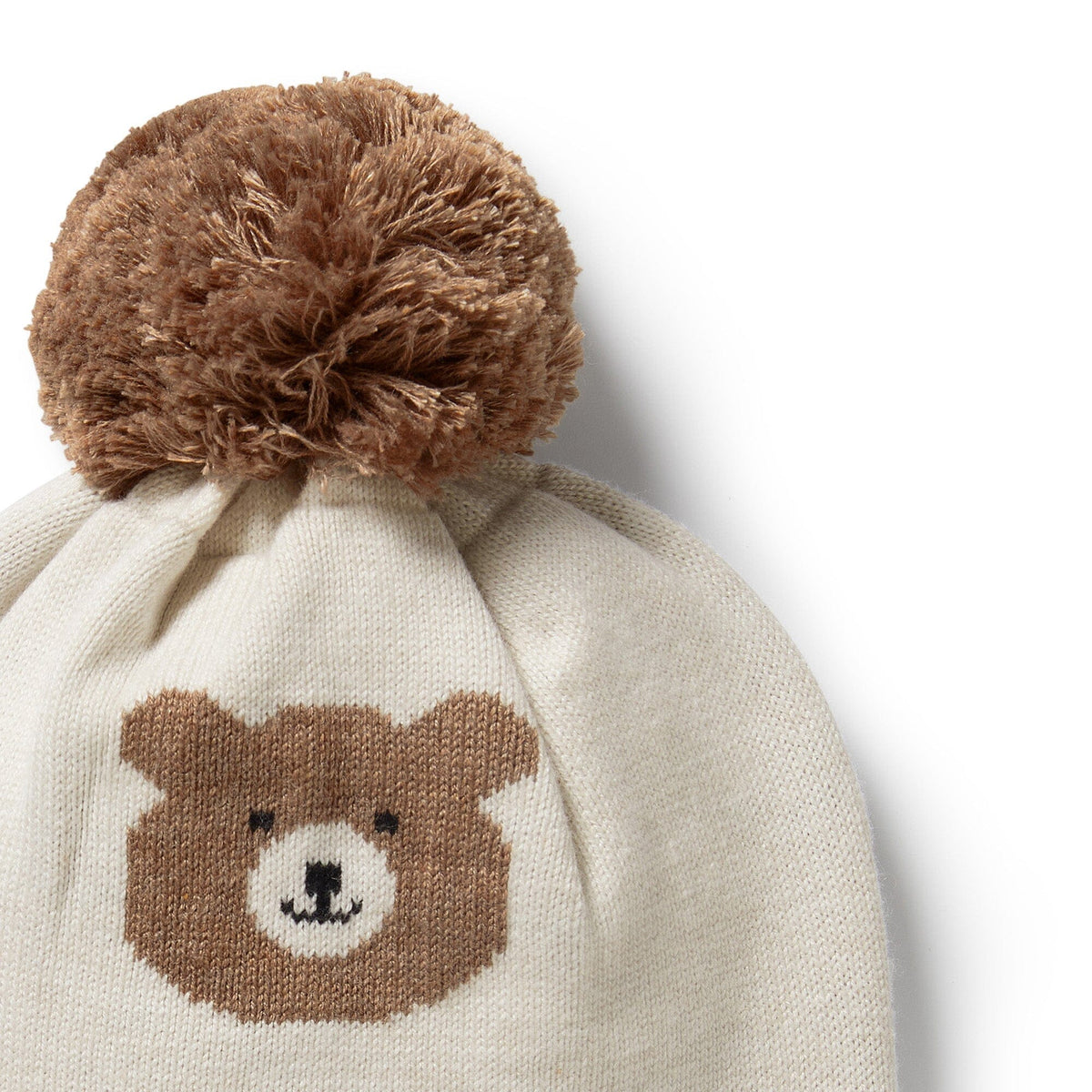 WILSON &amp; FRENCHY Organic Knitted Jacquard Hat - Beary Cute KIDS HAT - Zabecca Living
