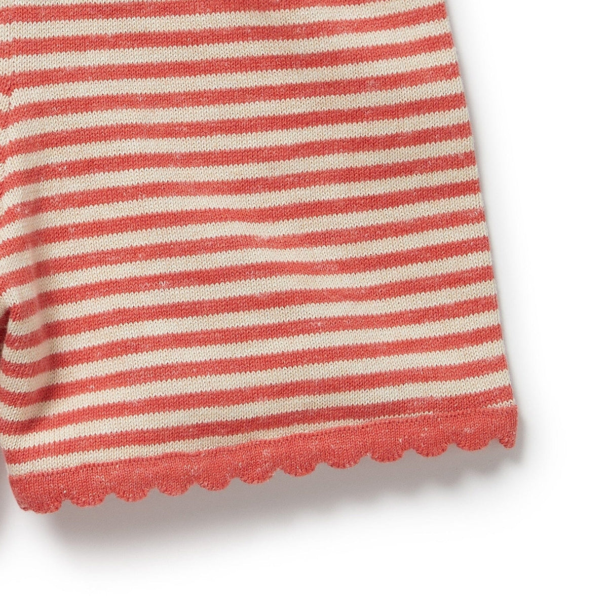WILSON &amp; FRENCHY Organic Knitted Stripe Playsuit - Strawberry Swirl Toddler Clothing - Zabecca Living