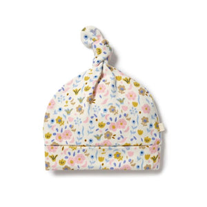 WILSON & FRENCHY Organic Knot Hat - Ava Floral Baby Hat - Zabecca Living