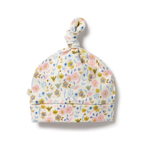 WILSON & FRENCHY Organic Knot Hat - Ava Floral Baby Hat - Zabecca Living