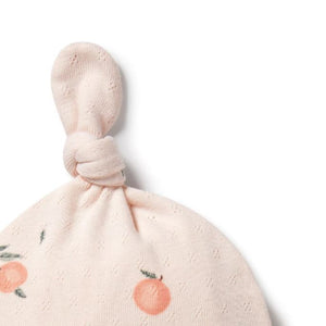 WILSON & FRENCHY Organic Knot Hat - Peaches BABY - Zabecca Living