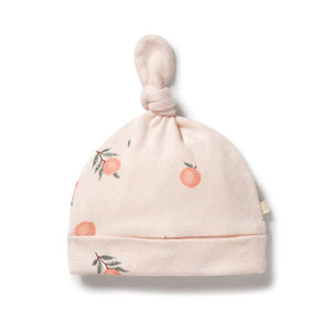 WILSON & FRENCHY Organic Knot Hat - Peaches BABY - Zabecca Living