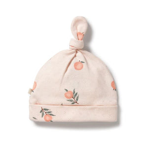 WILSON & FRENCHY Organic Knot Hat - Peaches BABY - Zabecca Living