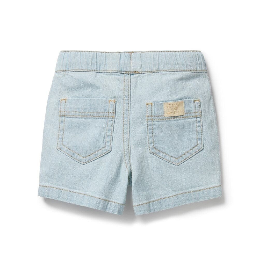 WILSON &amp; FRENCHY Organic Long Short - Denim Toddler Clothing - Zabecca Living