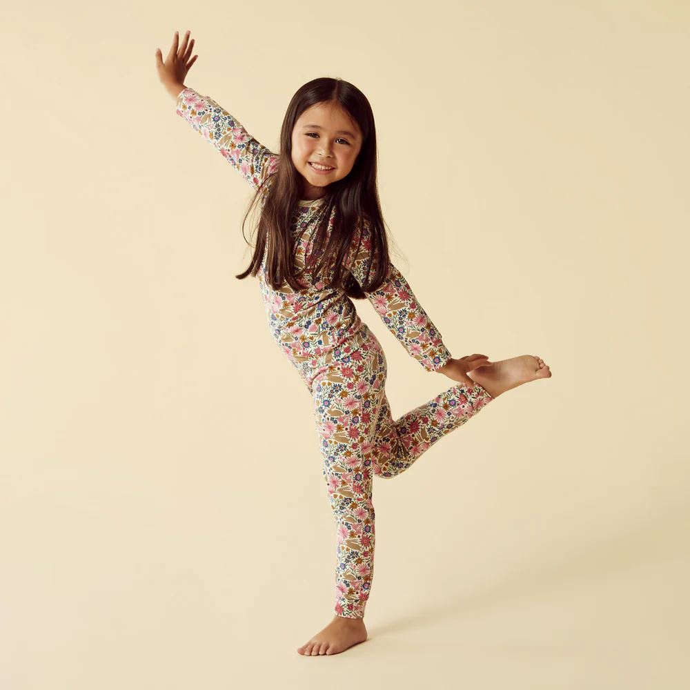 WILSON &amp; FRENCHY Organic Long Sleeve Pyjamas - Bunny Hop BABY CLOTHING - Zabecca Living