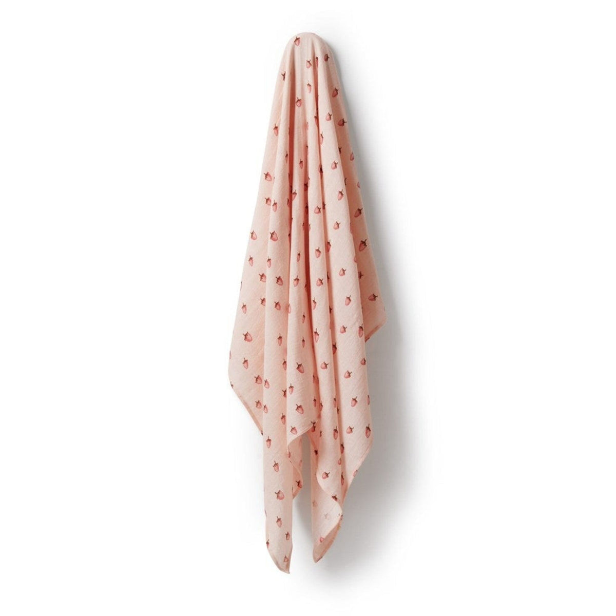 WILSON &amp; FRENCHY Organic Muslin - Strawberry Kisses BABY BLANKET - Zabecca Living