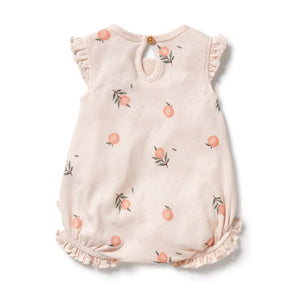 WILSON & FRENCHY Organic Pointelle Growsuit - Peaches BABY CLOTHING - Zabecca Living