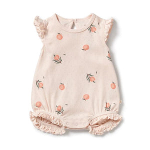 WILSON & FRENCHY Organic Pointelle Growsuit - Peaches BABY CLOTHING - Zabecca Living