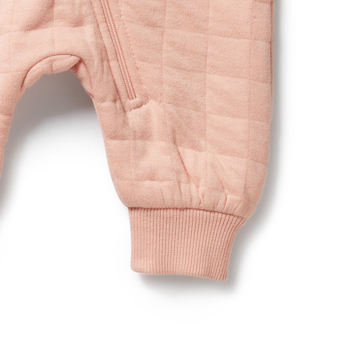 WILSON &amp; FRENCHY Organic Quilted Growsuit - Pretty Pink BABY CLOTHING - Zabecca Living