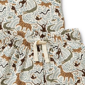 WILSON & FRENCHY Organic Short Sleeved Pyjamas - Mini Jungle Toddler Clothing - Zabecca Living