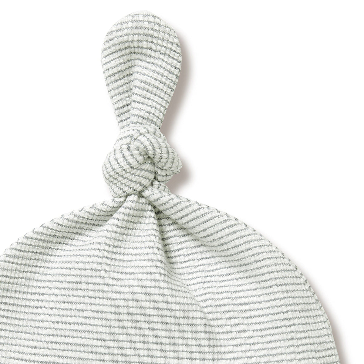 WILSON & FRENCHY Organic Stripe Rib Knot Hat - Fern Baby Hat - Zabecca Living