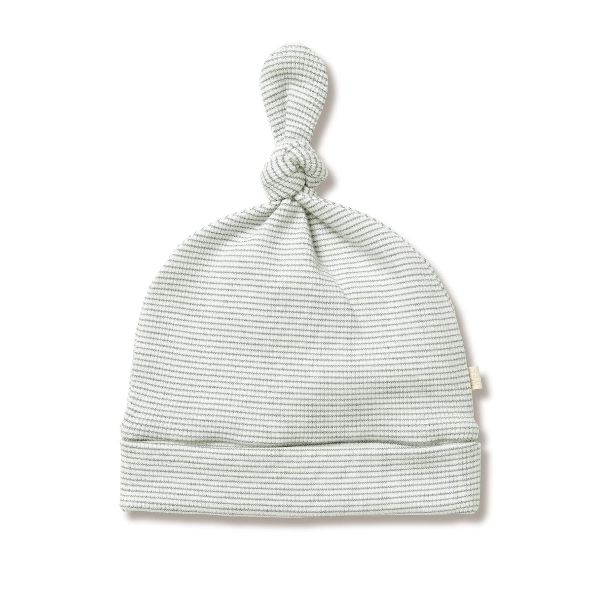WILSON & FRENCHY Organic Stripe Rib Knot Hat - Fern Baby Hat - Zabecca Living