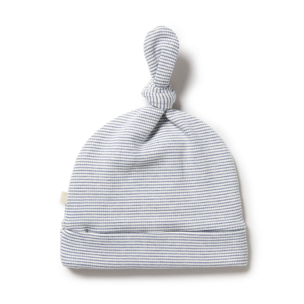 WILSON & FRENCHY Organic Stripe Rib Knot Hat - Rain Drop Baby Hat - Zabecca Living