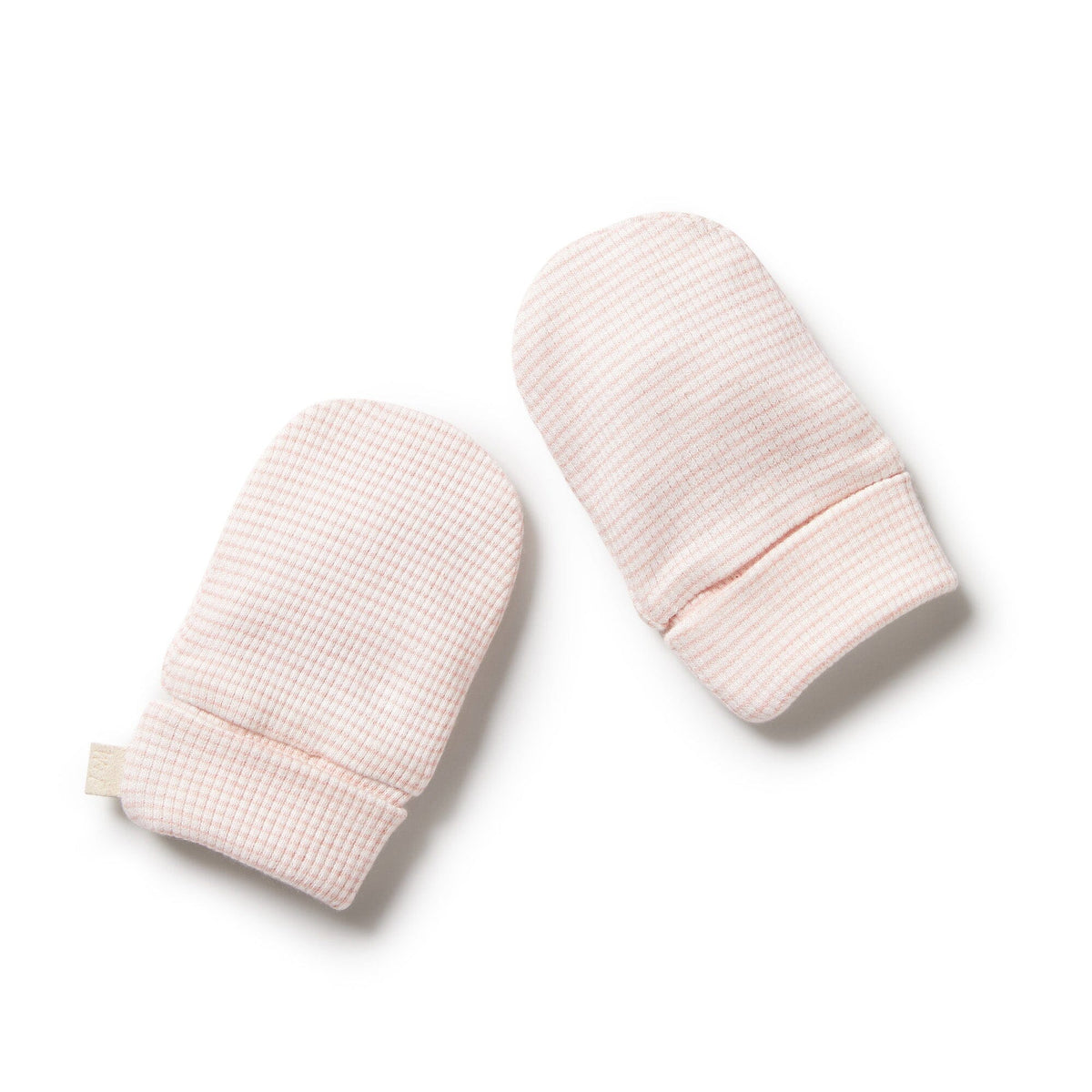 WILSON &amp; FRENCHY Organic Stripe Rib Mittens - Cantaloupe Baby Mittens - Zabecca Living
