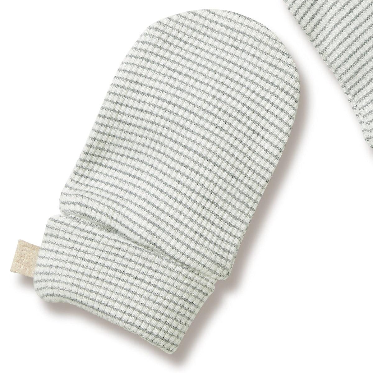 WILSON &amp; FRENCHY Organic Stripe Rib Mittens - Fern Baby Mittens - Zabecca Living