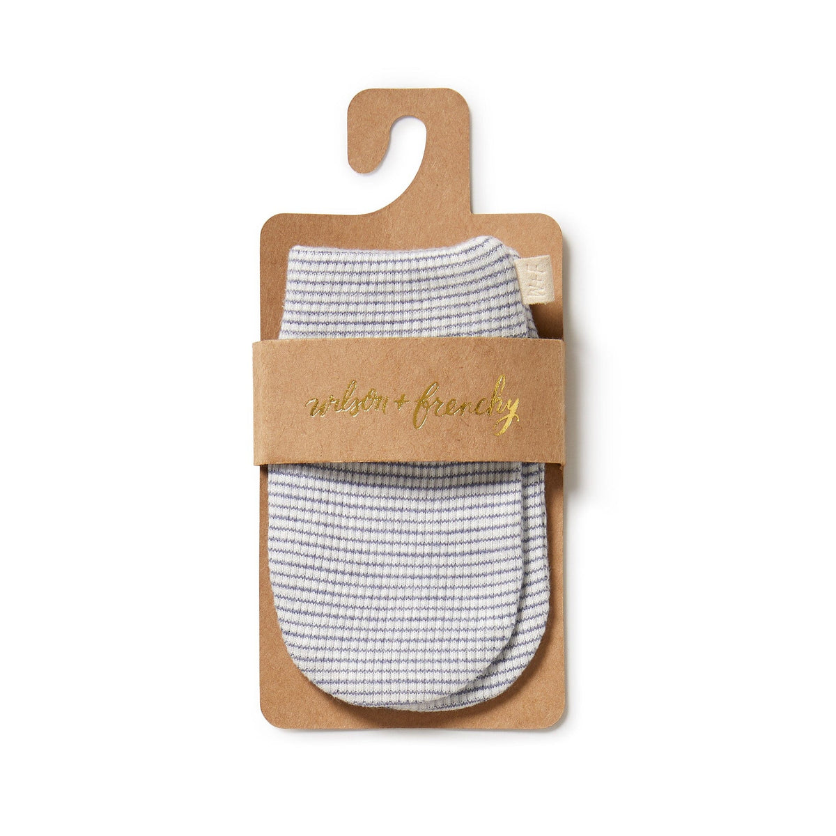 WILSON & FRENCHY Organic Stripe Rib Mittens - Rain Drop Baby Mittens - Zabecca Living