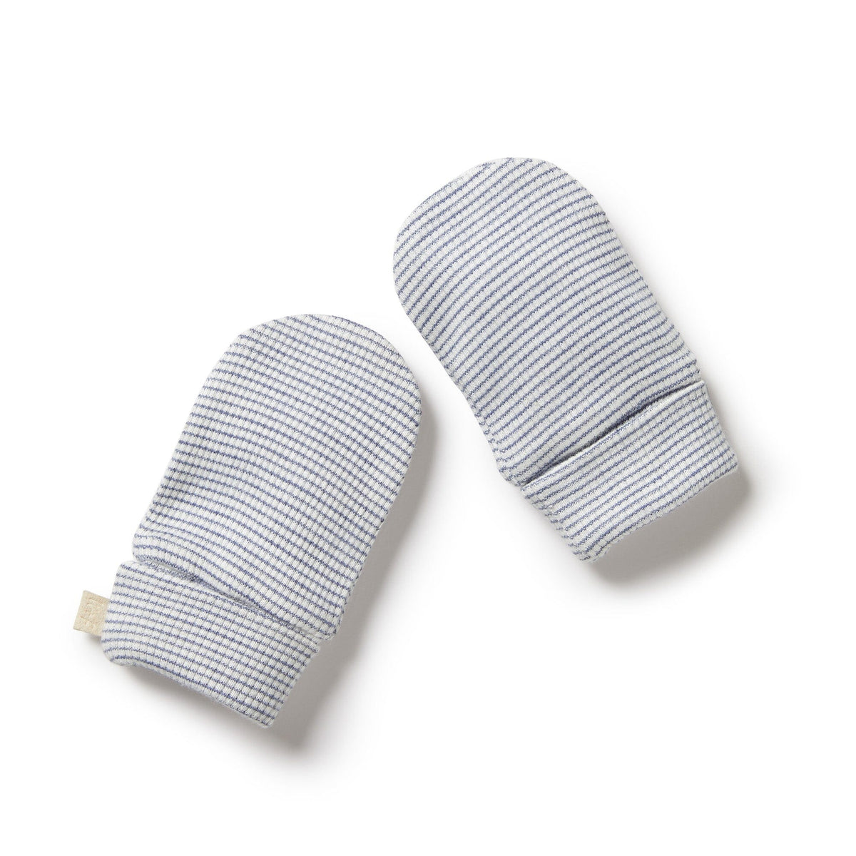 WILSON & FRENCHY Organic Stripe Rib Mittens - Rain Drop Baby Mittens - Zabecca Living