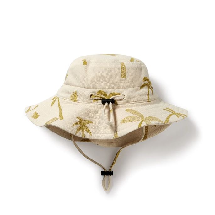 WILSON &amp; FRENCHY Organic Sun Hat - Palm Days Baby Hat - Zabecca Living