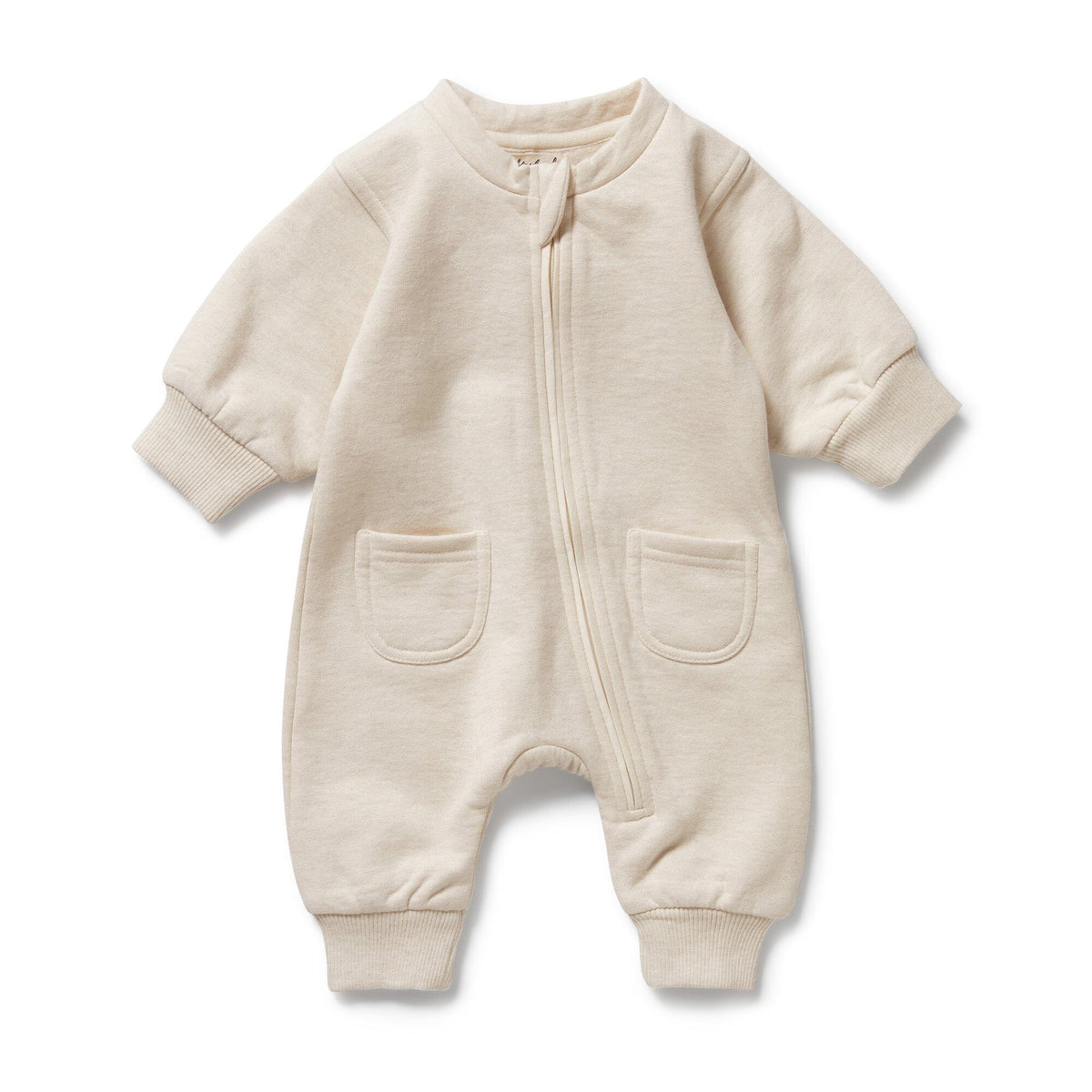 WILSON &amp; FRENCHY Organic Terry Growsuit - Oatmeal BABY CLOTHING - Zabecca Living