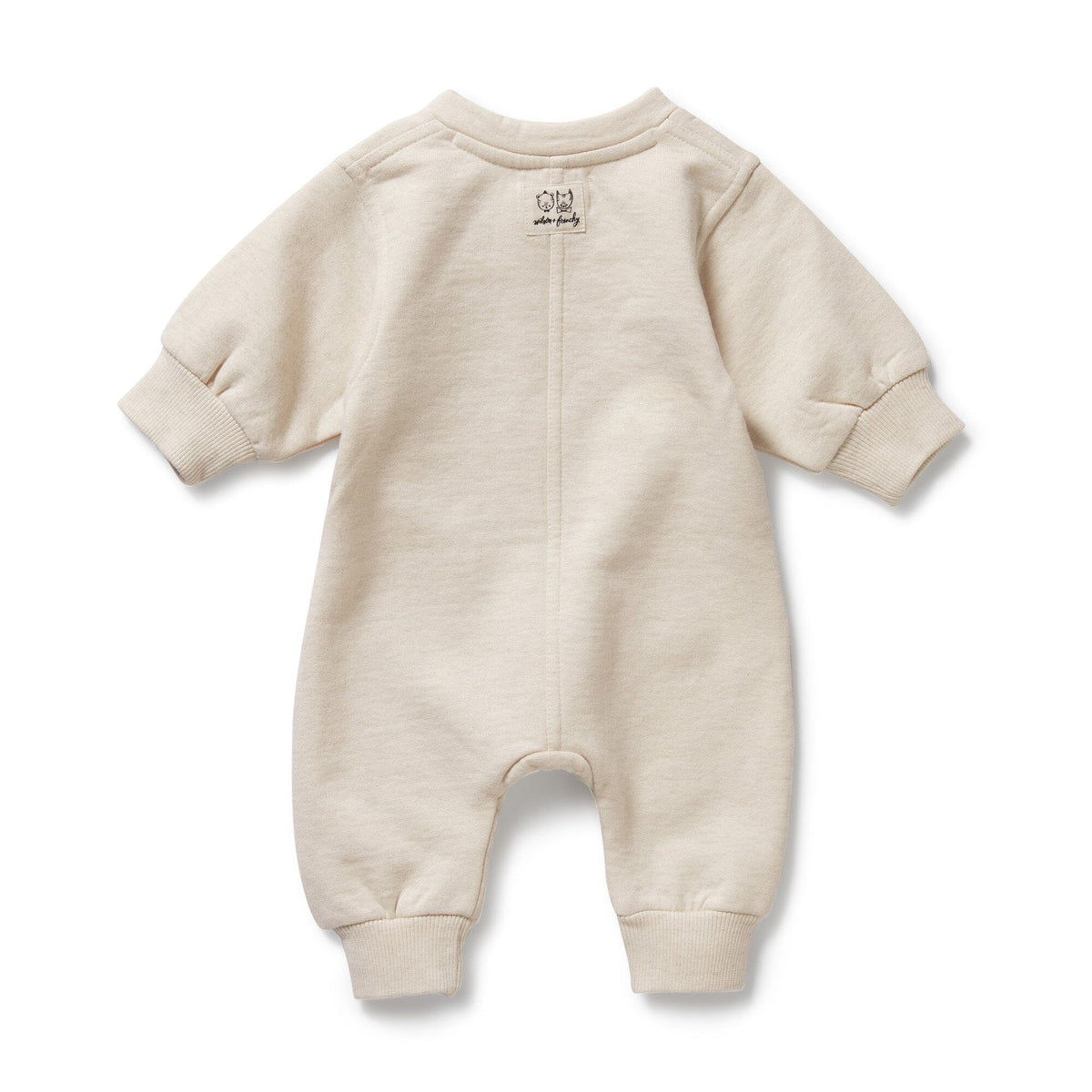 WILSON &amp; FRENCHY Organic Terry Growsuit - Oatmeal BABY CLOTHING - Zabecca Living