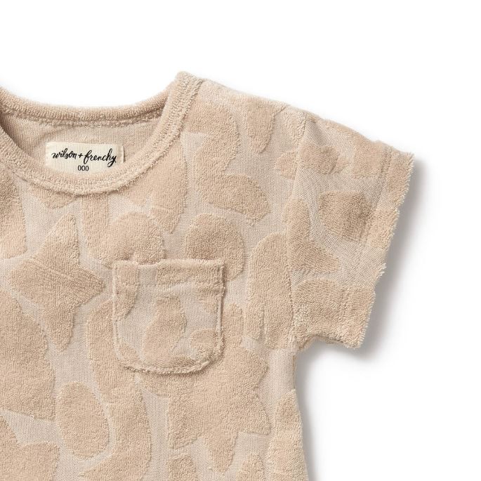 WILSON &amp; FRENCHY Organic Terry Growsuit - Pattern Play BABY CLOTHING - Zabecca Living