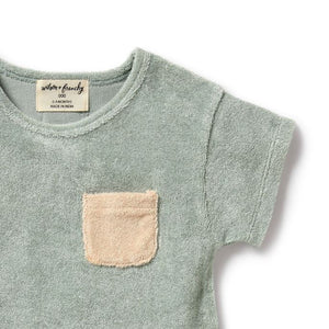 WILSON & FRENCHY Organic Terry Growsuit - Pistachio BABY CLOTHING - Zabecca Living