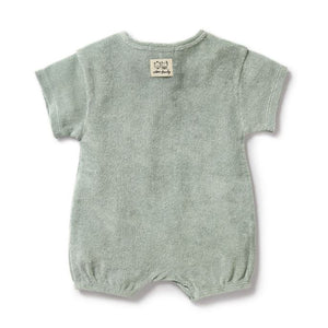 WILSON & FRENCHY Organic Terry Growsuit - Pistachio BABY CLOTHING - Zabecca Living