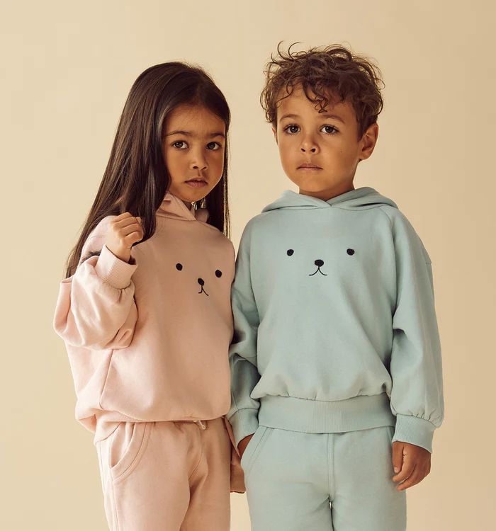 WILSON &amp; FRENCHY Organic Terry Hooded Sweat - Blush Pink Toddler Clothing - Zabecca Living