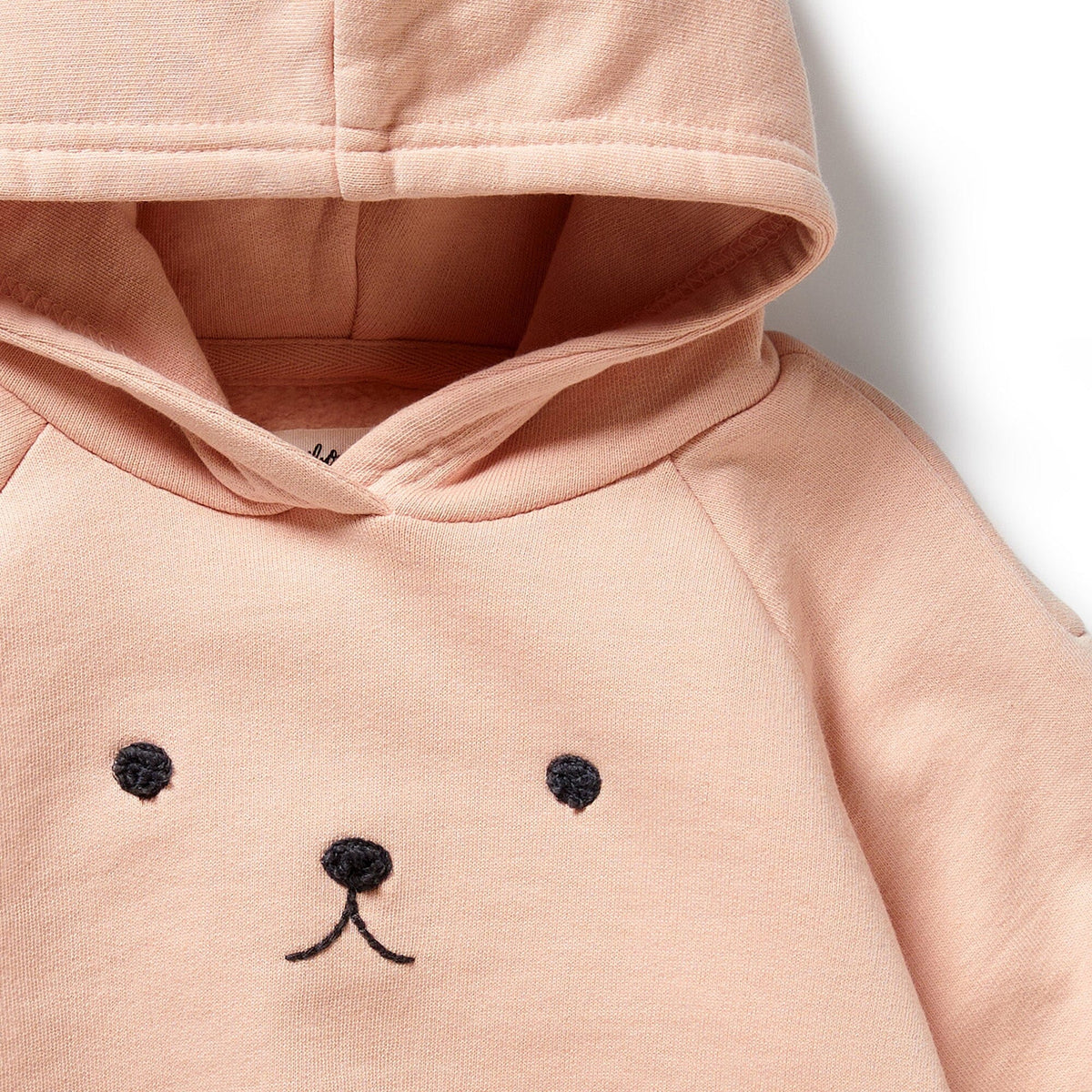 WILSON &amp; FRENCHY Organic Terry Hooded Sweat - Blush Pink Toddler Clothing - Zabecca Living