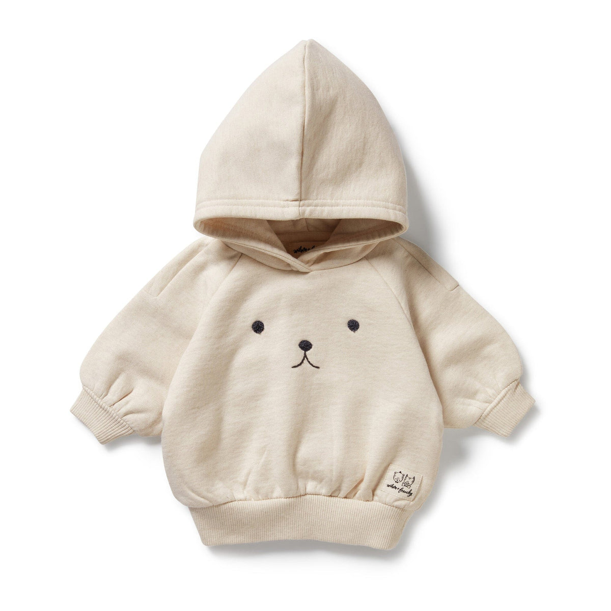 WILSON &amp; FRENCHY Organic Terry Hooded Sweat - Oatmeal Toddler Clothing - Zabecca Living