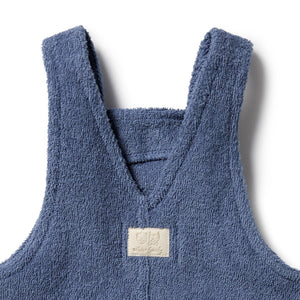 WILSON & FRENCHY Organic Terry Overall - Deep Blue Toddler Clothing - Zabecca Living