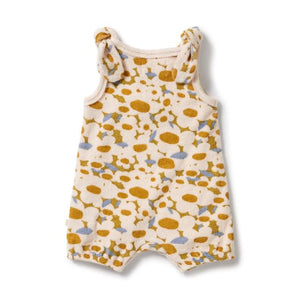 WILSON & FRENCHY Organic Terry Playsuit - Flower Burst BABY CLOTHING - Zabecca Living