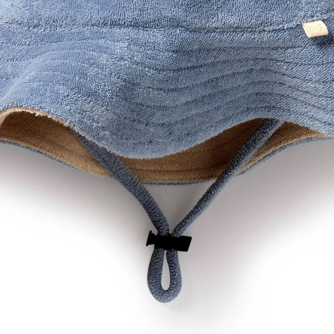 WILSON &amp; FRENCHY Organic Terry Sun Hat - Dusty Blue KIDS HAT - Zabecca Living