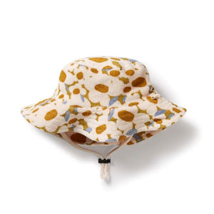 WILSON & FRENCHY Organic Terry Sun Hat - Flower Burst KIDS HAT - Zabecca Living