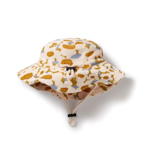 WILSON & FRENCHY Organic Terry Sun Hat - Flower Burst KIDS HAT - Zabecca Living