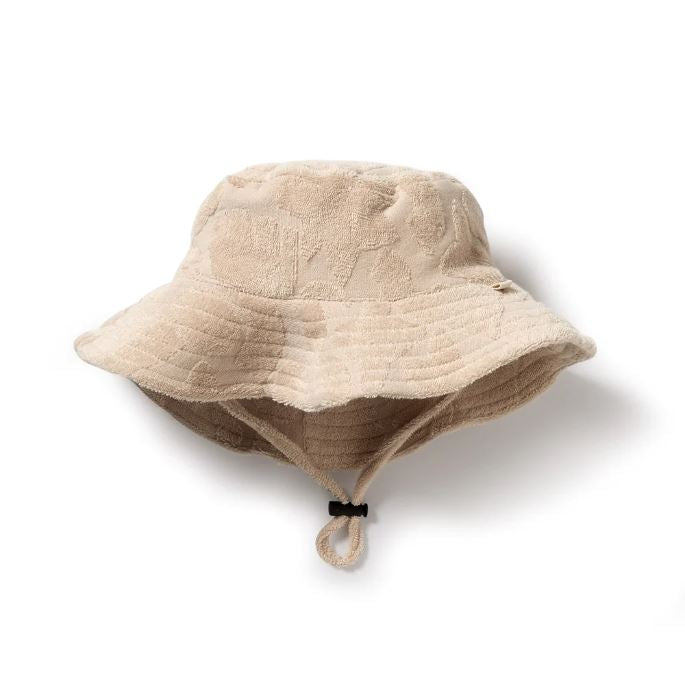 WILSON &amp; FRENCHY Organic Terry Sun Hat - Pattern Play KIDS HAT - Zabecca Living